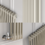 Reggio Linen Horizontal Double Column Traditional Radiator 600x830mm 2832 BTU - Cast Iron Style