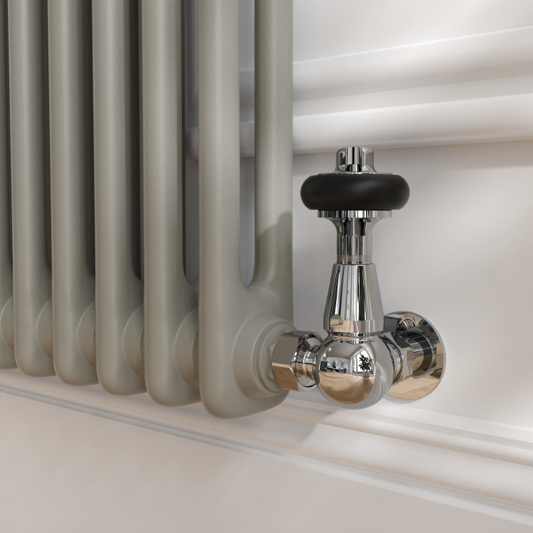 Reggio Smoked Stone Horizontal Double Column Traditional Radiator 600x830mm 2832 BTU - Cast Iron Style