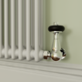Reggio White Horizontal Double Column Radiator 800x830mm 3713 BTU - Cast Iron Style