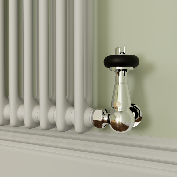 Reggio White Horizontal Double Column Radiator 800x830mm 3713 BTU - Cast Iron Style