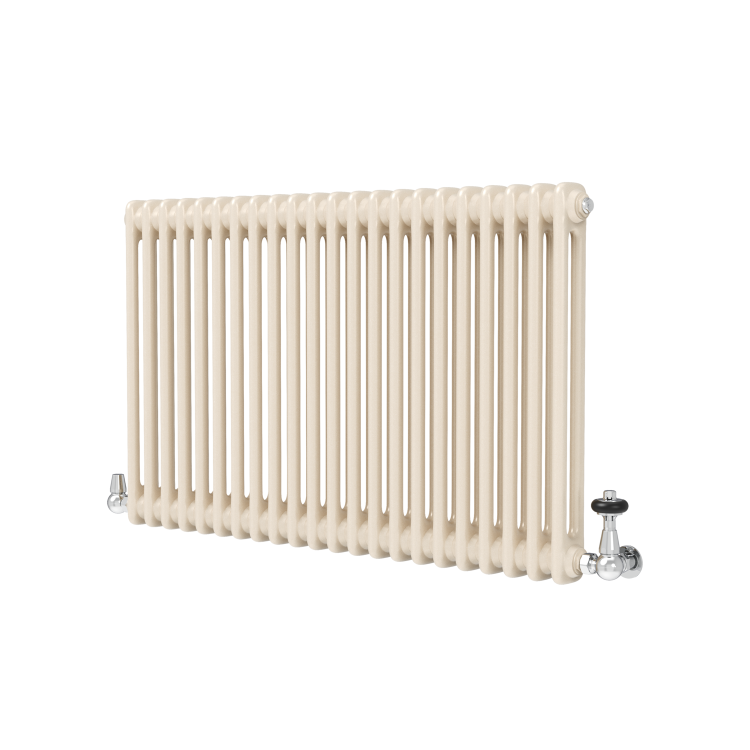 Reggio Cleopatra Horizontal Double Column Traditional Radiator 600x1010mm 3462 BTU - Cast Iron Style