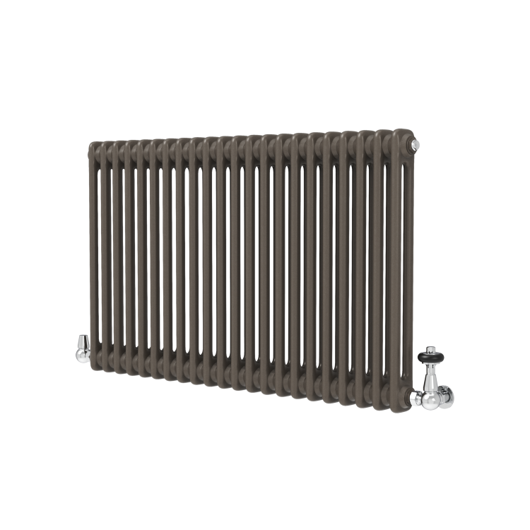 Reggio Russet Horizontal Double Column Traditional Radiator 600x1010mm 3462 BTU - Cast Iron Style