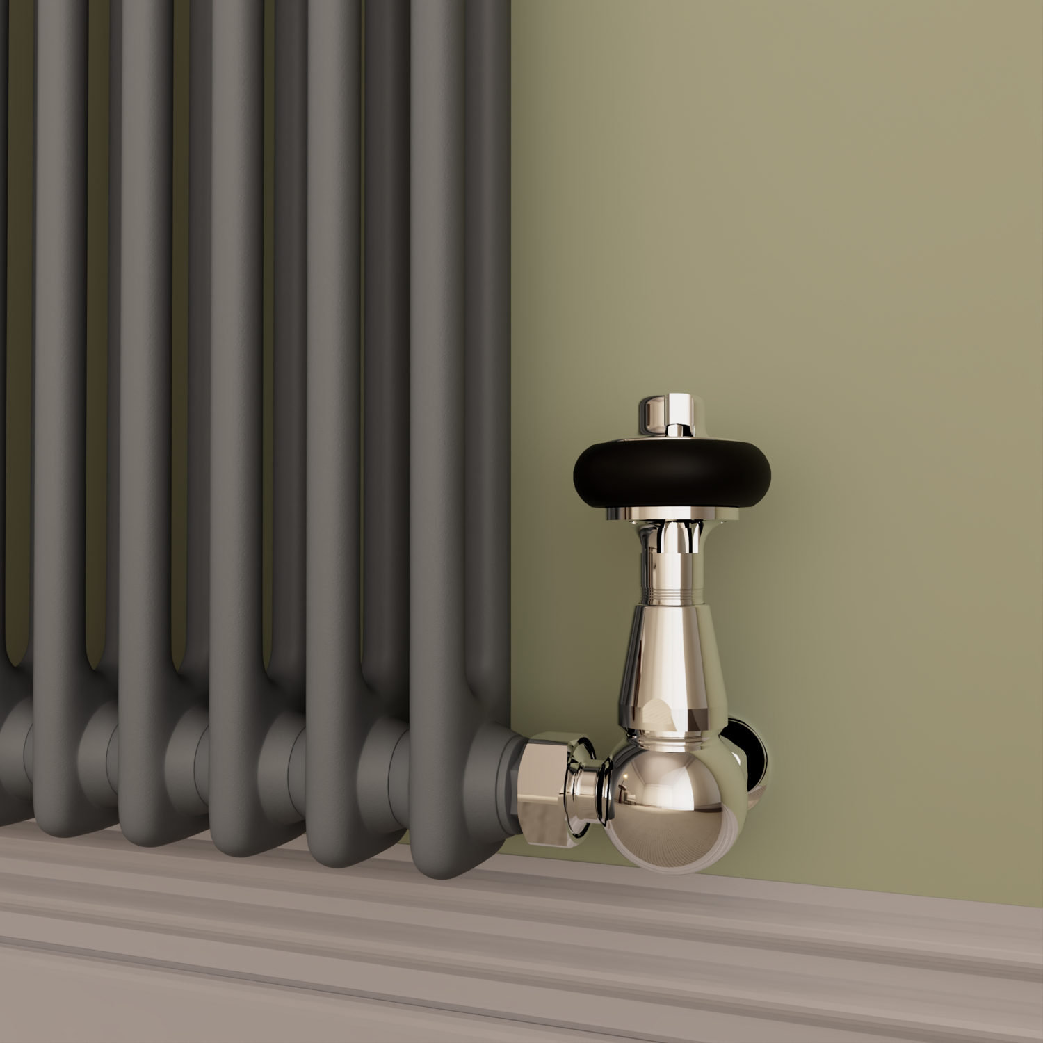 Buy Reggio Anthracite Horizontal Double Column Radiator 800x1190mm 5361 ...