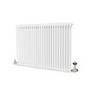 Reggio White Horizontal Double Column Radiator 800x1190mm 5361 BTU - Cast Iron Style