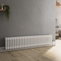 A1/HCD32-300-WCT GRADE A1 - Reggio White Horizontal Double Column Traditional Radiator 300x1460mm 2614 BTU - Cast Iron Style