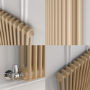Reggio Elk brown Horizontal Double Column Traditional Radiator 600x425mm 1416 BTU - Cast Iron Style