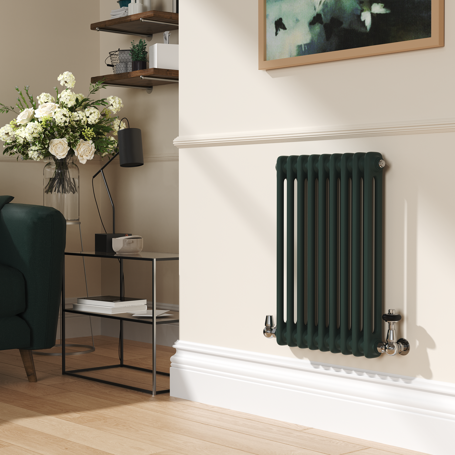 Buy Reggio Evergreen Horizontal Double Column Traditional Radiator ...