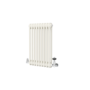 Reggio Linen Horizontal Double Column Traditional Radiator 600x425mm 1416 BTU - Cast Iron Style