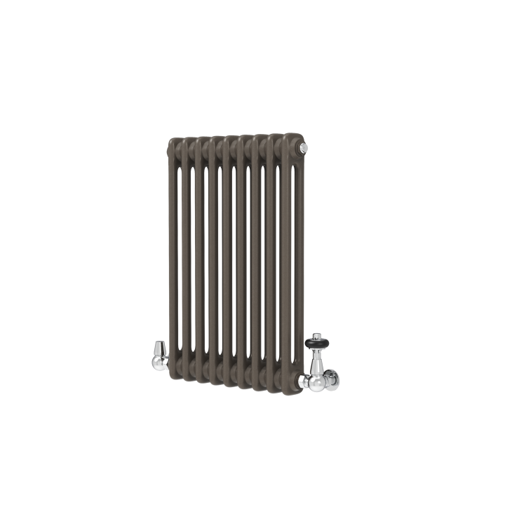 Reggio Russet Horizontal Double Column Traditional Radiator 600x425mm 1416 BTU - Cast Iron Style