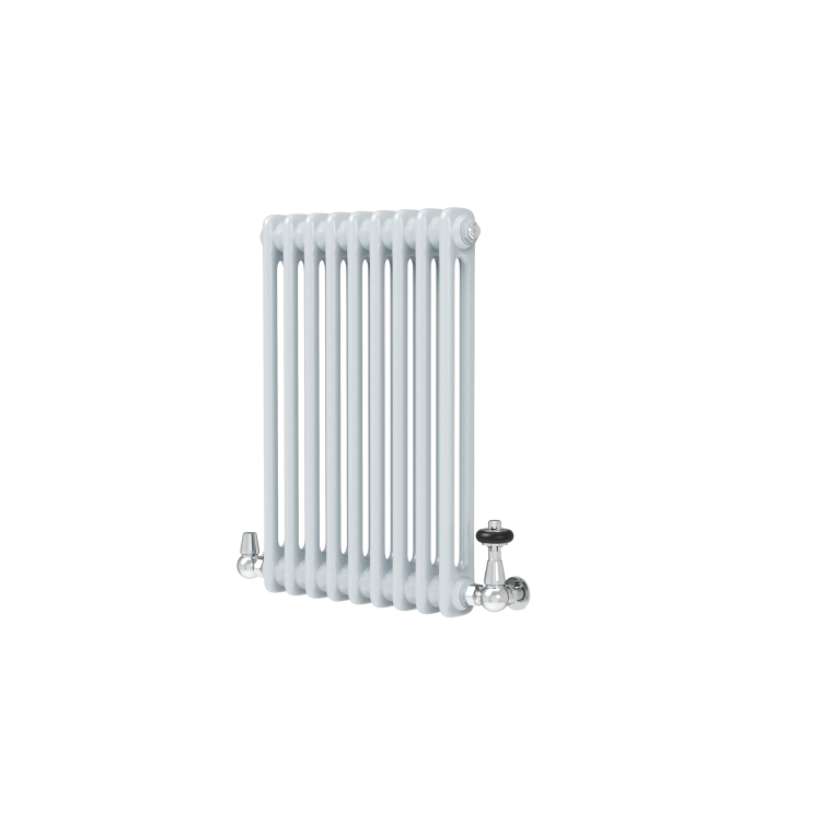 Reggio Salt & Pepper Horizontal Double Column Traditional Radiator 600x425mm 1416 BTU - Cast Iron Style