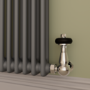 Reggio Anthracite Horizontal Double Column Traditional Radiator 800x425mm 1416 BTU - Cast Iron Style