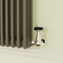 Reggio Anthracite Horizontal Triple Column Radiator 800x830mm 2411 BTU - Cast Iron Style