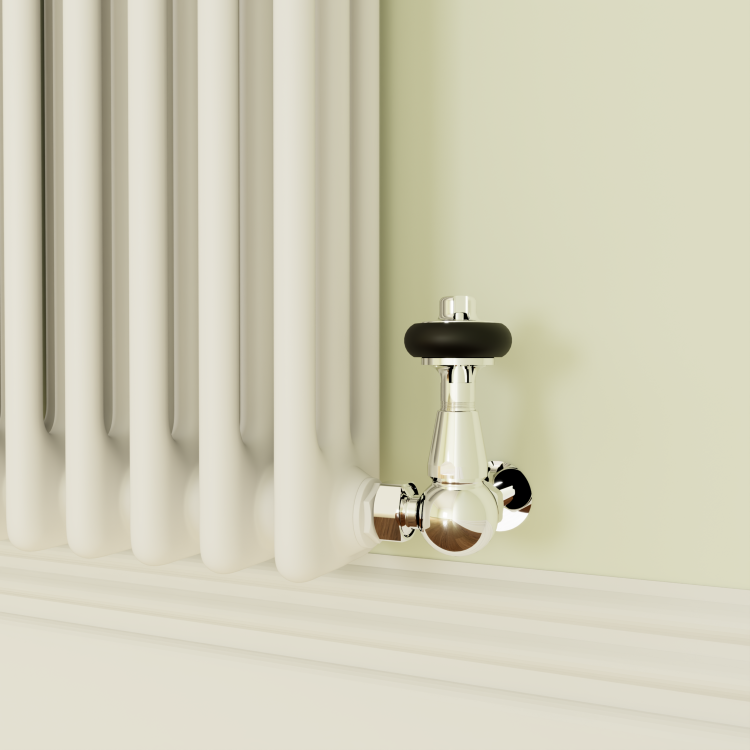 Reggio White Horizontal Triple Column Radiator 800x830mm 2411 BTU - Cast Iron Style