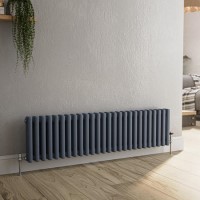 Reggio Anthracite Horizontal Triple Column Traditional Radiator 300x1190mm 2682 BTU - Cast Iron Style Reggio Anthracite Horizontal Triple Column Traditional Radiator 300x1190mm 2682 BTU - Cast Iron Style