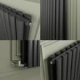 Sorrento Anthracite Horizontal Oval Designer Radiator 800x590mm Double Panel 2399 BTU