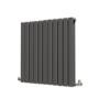 Riace Anthracite Horizontal Flat Designer Radiator 800x748mm Double Panel 2827 BTU