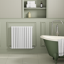 Riace White Horizontal Flat Designer Radiator 800x748mm Double Panel 2827 BTU