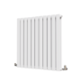 Riace White Horizontal Flat Designer Radiator 800x748mm Double Panel 2827 BTU