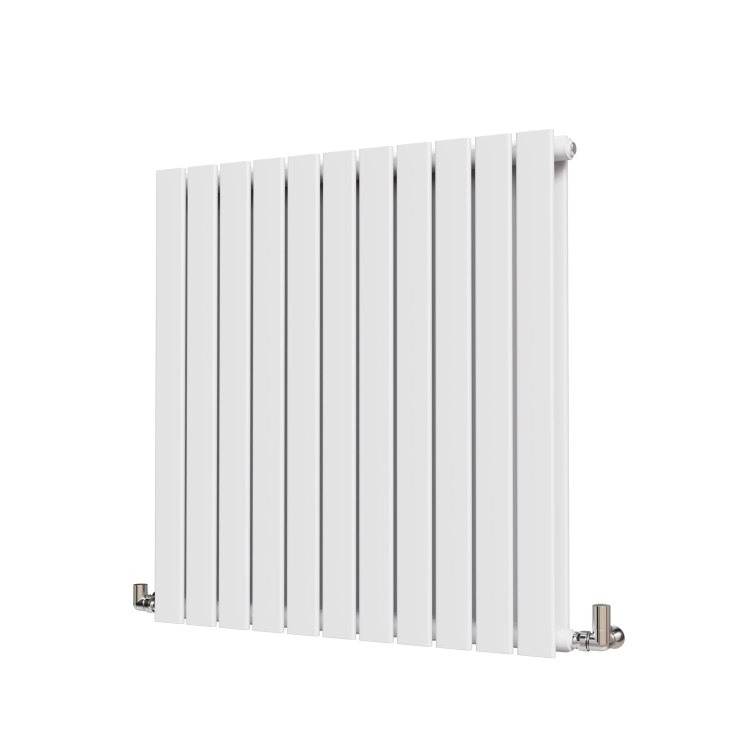 Riace White Horizontal Flat Designer Radiator 800x748mm Double Panel 2827 BTU
