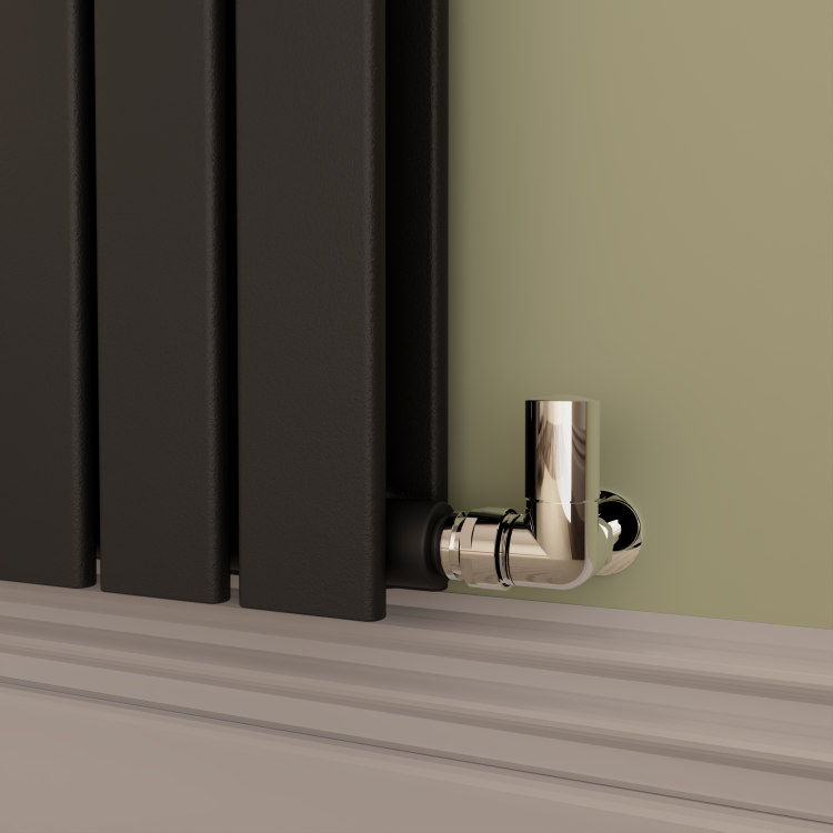 Riace Midnight Black Horizontal Flat Designer Radiator 800x1020mm Double Panel 4948 BTU