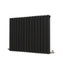Riace Midnight Black Horizontal Flat Designer Radiator 800x1020mm Double Panel 4948 BTU