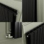 Riace Midnight Black Horizontal Flat Designer Radiator 800x1020mm Double Panel 4948 BTU