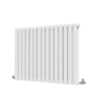 Riace White Horizontal Flat Designer Radiator 800x1020mm Double Panel 3856 BTU