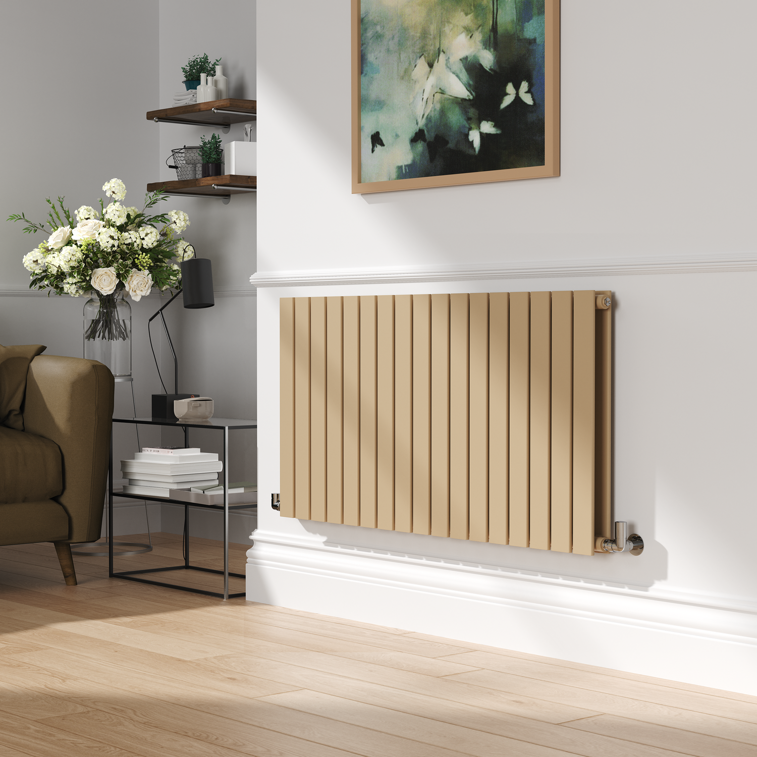 Reference Image Radiator Brown Buy Riace Elk brown Horizontal Flat Designer Radiator 600x1156mm Double ...