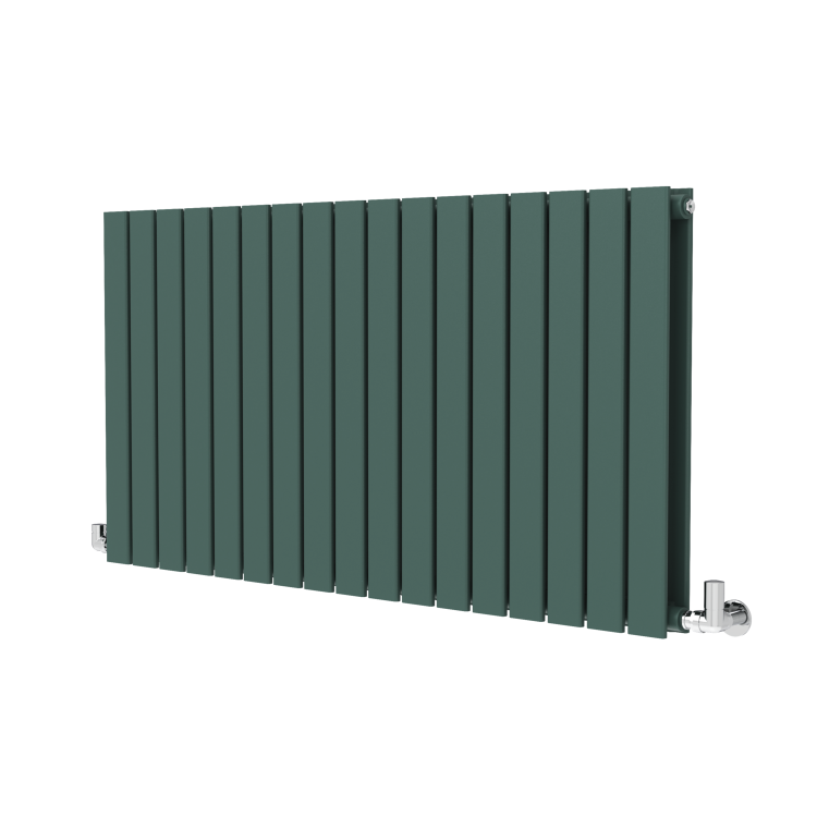 Riace Evergreen Horizontal Flat Designer Radiator 600x1156mm Double Panel 4370 BTU