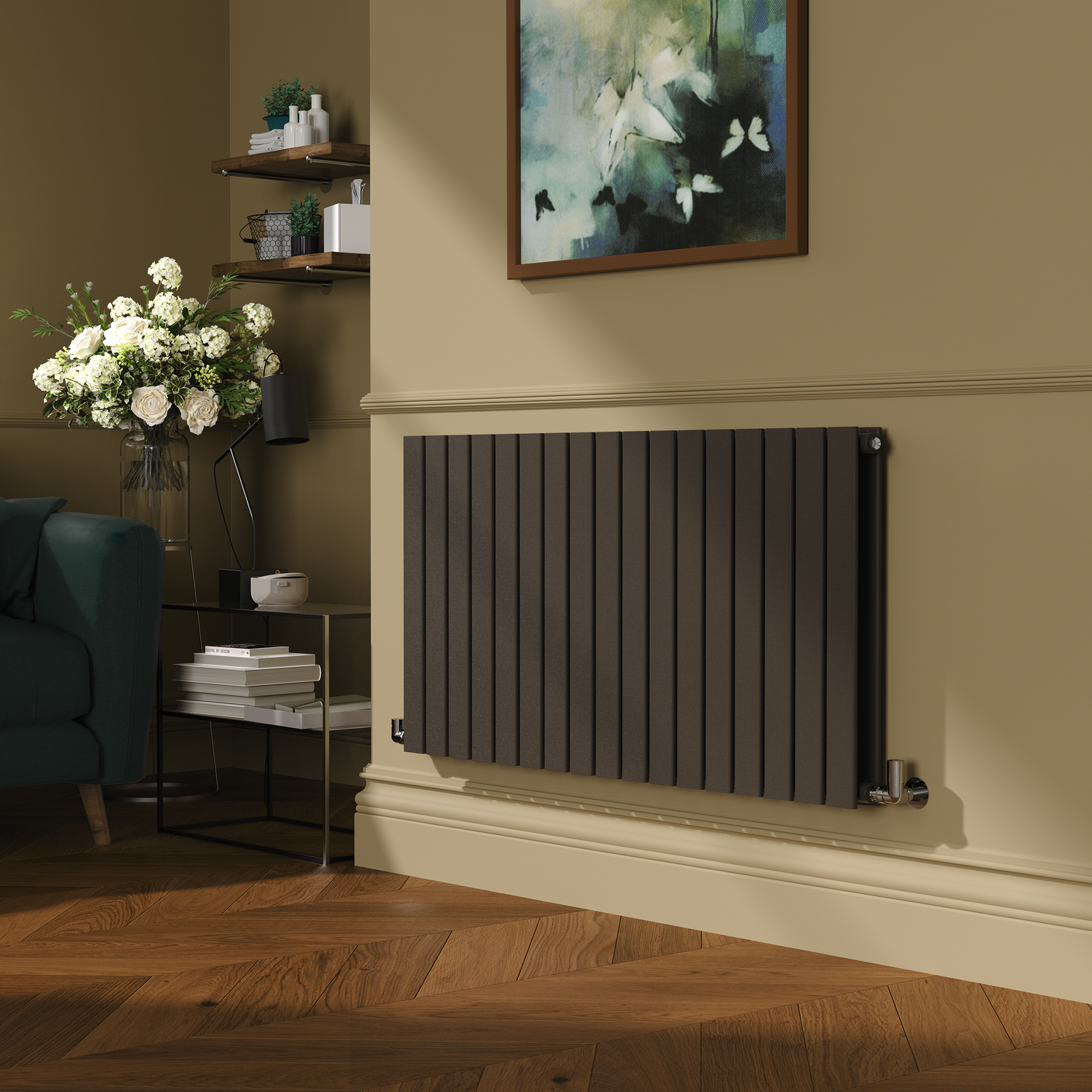 Buy Riace Russet Horizontal Flat Designer Radiator 600x1156mm Double ...