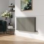 Riace Smoked Stone Horizontal Flat Designer Radiator 600x1156mm Double Panel 4370 BTU