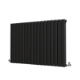 Riace Midnight Black Horizontal Flat Designer Radiator 800x1156mm Double Panel 5606 BTU