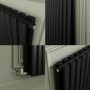 Sorrento Midnight Black Horizontal Oval Designer Radiator 800x1003mm Double Panel 4079 BTU