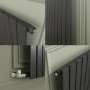 Riace Anthracite Horizontal Flat Designer Radiator 800x1156mm Double Panel 4370 BTU