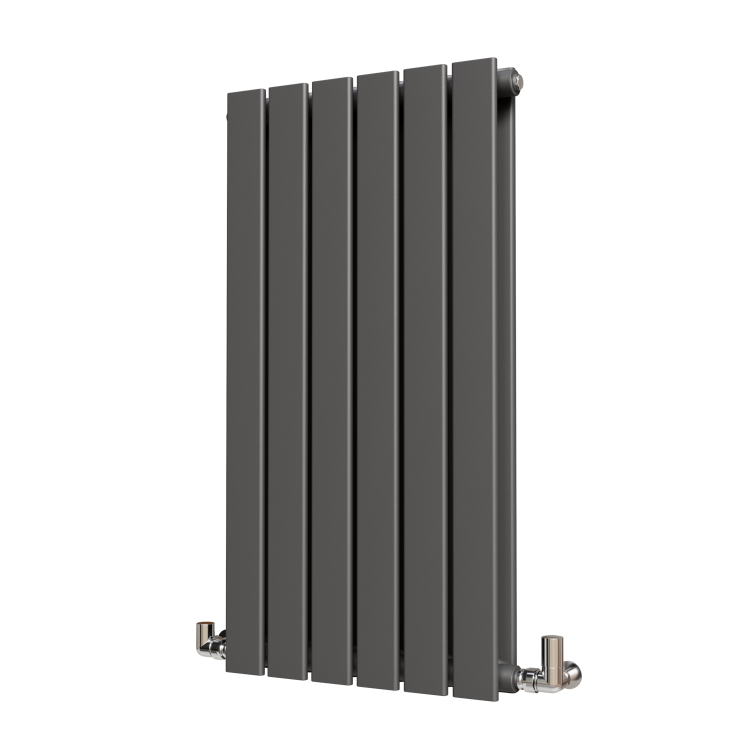 Riace Anthracite Horizontal Flat Designer Radiator 800x408mm Double Panel 1978 BTU