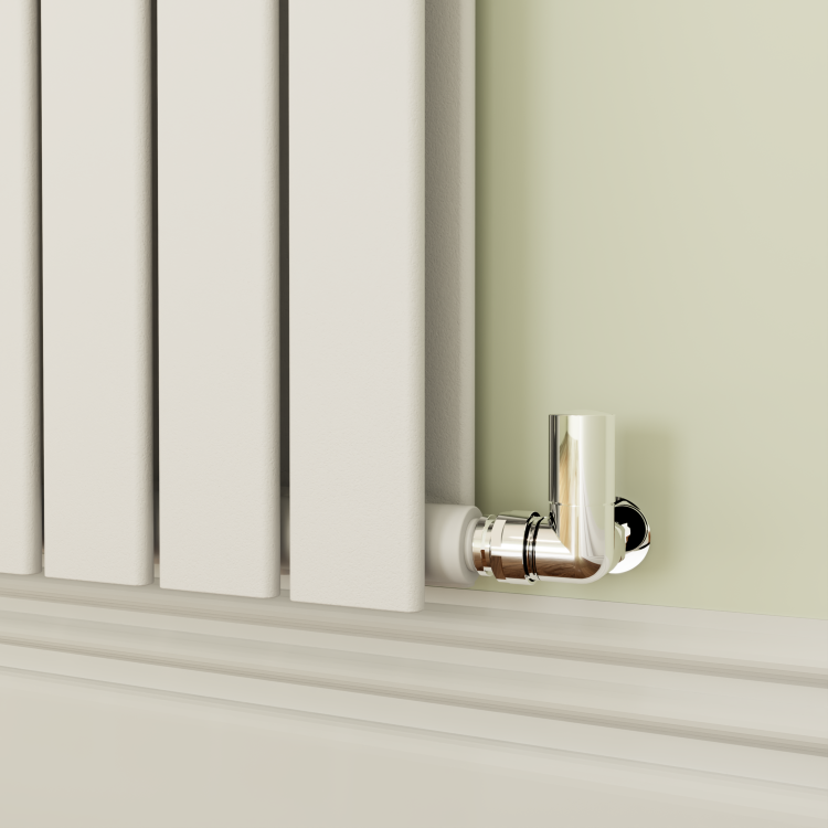 Riace White Horizontal Flat Designer Radiator 800x408mm Double Panel 1978 BTU