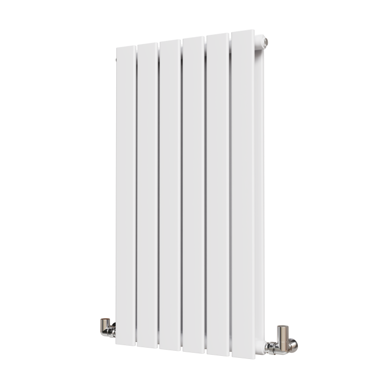 Riace White Horizontal Flat Designer Radiator 800x408mm Double Panel 1978 BTU