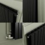 Riace Midnight Black Horizontal Flat Designer Radiator 800x612mm Double Panel 2970 BTU
