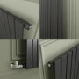 Riace Anthracite Horizontal Flat Designer Radiator 800x612mm Double Panel 2970 BTU