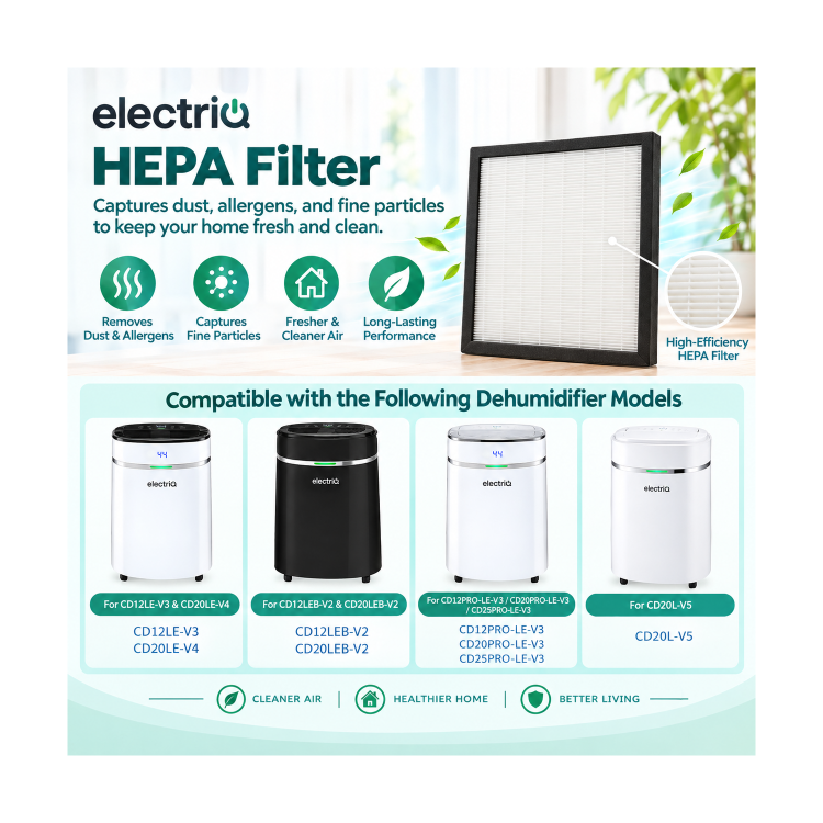 electriQ HEPA Filter for CD Range Dehumidifiers