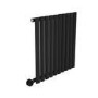 Refurbished Midnight Black Electric Horizontal Designer Radiator 0.6kW with Wifi Thermostat - H600xW590mm - IPX4 Bathroom Safe