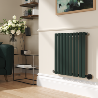 Evergreen Horizontal Smart Electric Radiator with Wi-Fi Thermostat - 1.2KW - H600xW590 - Bathroom Safe