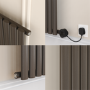 Russet Horizontal Smart Electric Radiator with Wi-Fi Thermostat - 1.2KW - H600xW590 - Bathroom Safe
