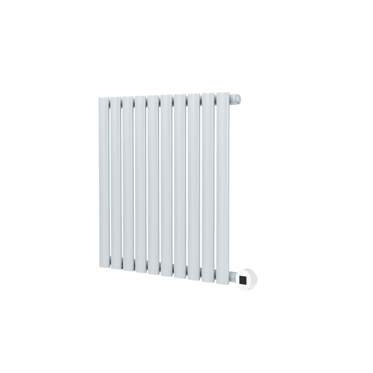 Salt & Pepper Horizontal Smart Electric Radiator with Wi-Fi Thermostat - 1.2KW - H600xW590 - Bathroom Safe