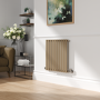 Sorrento Beige grey Horizontal Oval Designer Radiator 600x590mm Single Panel 1576 BTU