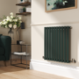 Sorrento Evergreen Horizontal Oval Designer Radiator 600x590mm Single Panel 1576 BTU