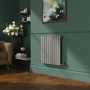 Sorrento Smoked Stone Horizontal Oval Designer Radiator 600x590mm Single Panel 1576 BTU