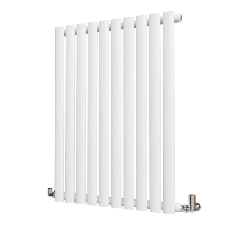Sorrento White Horizontal Oval Designer Radiator 800x590mm Single Panel 1576 BTU