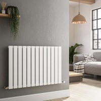 Riace White Horizontal Flat Designer Radiator 600x884mm Single Panel 2065 BTU Riace White Horizontal Flat Designer Radiator 600x884mm Single Panel 2065 BTU