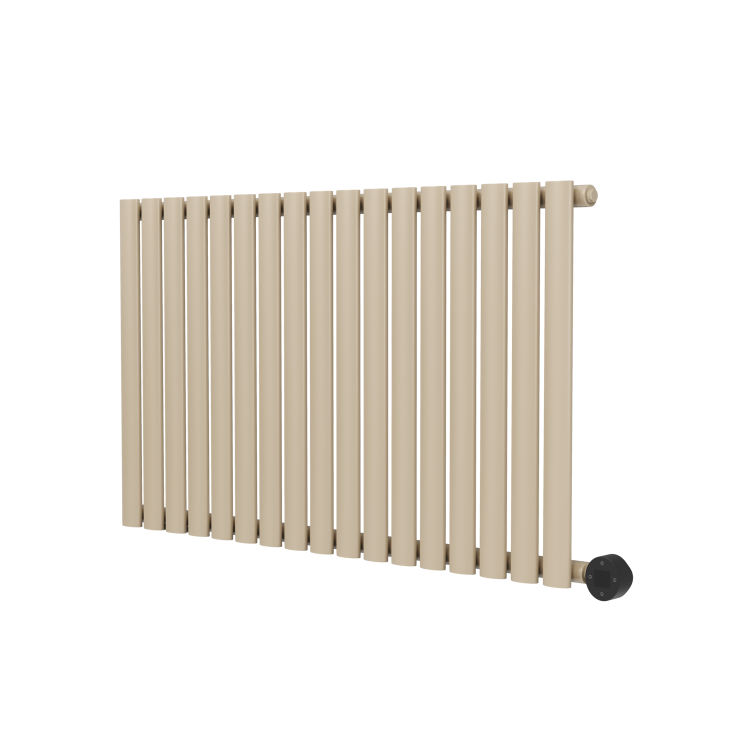 Beige grey Horizontal Smart Electric Radiator with Wi-Fi Thermostat - 1.2KW - H600xW1000 - Bathroom Safe